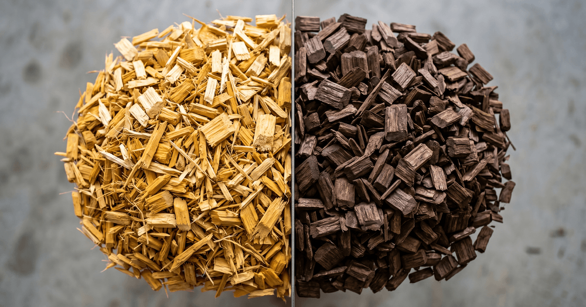 Zrębka iglasta vs liściasta — wartość opałowa, popiół